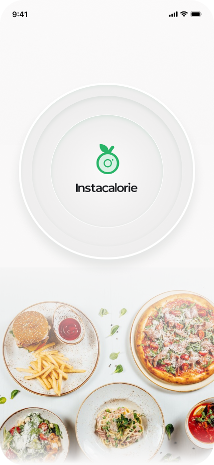 Instacalorie onboarding screen